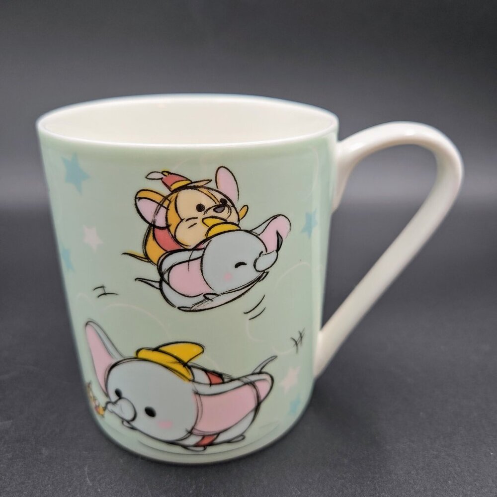 Disney Store Mug Dumbo Elephant Timothy Mouse Tsum Tsum Cup Coffee Tea Read